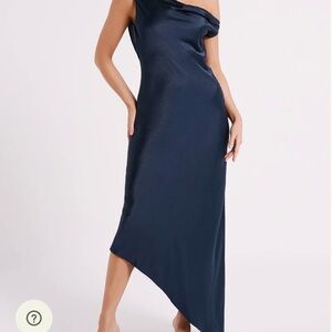 Meshki Midnight Blue Asymmetrical Dress